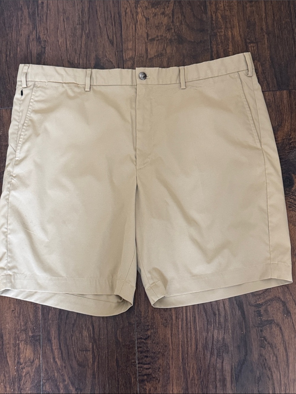 Authenticated POLO Ralph Lauren Performance Beige Flat Front Shorts 40x9